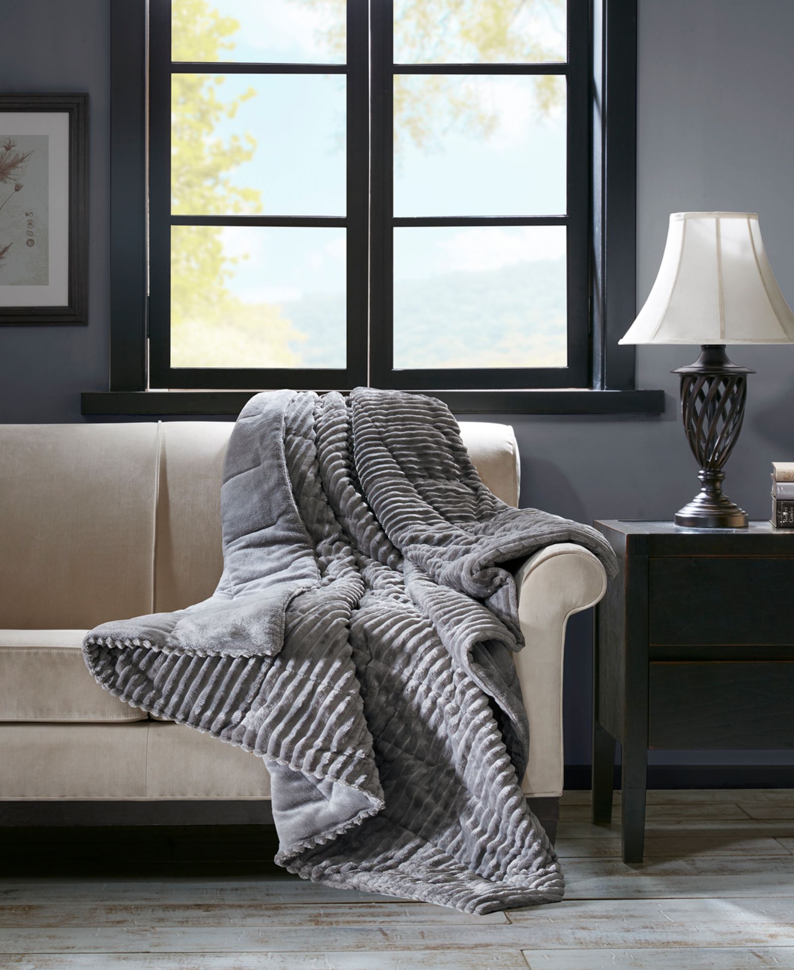 Мягкий плед Madison Park Parker Plush Down Alternative, 60" x 70"