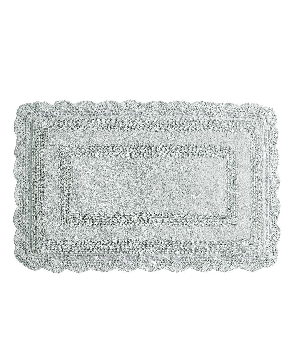 Реверсивный хлопковый коврик для ванной Laura Ashley Crochet, 21" x 34"