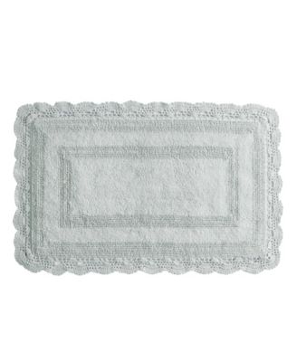 Laura Ashley Crochet Хлопковый двусторонний коврик для ванной 24" x 40"