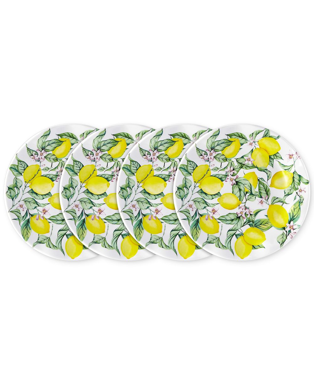 Q Squared	Limonata 4-Pc. Melamine 8" Salad Plate Set