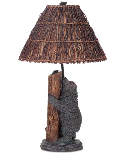 Cal Lighting Resin Bear Honey Bee Table Lamp