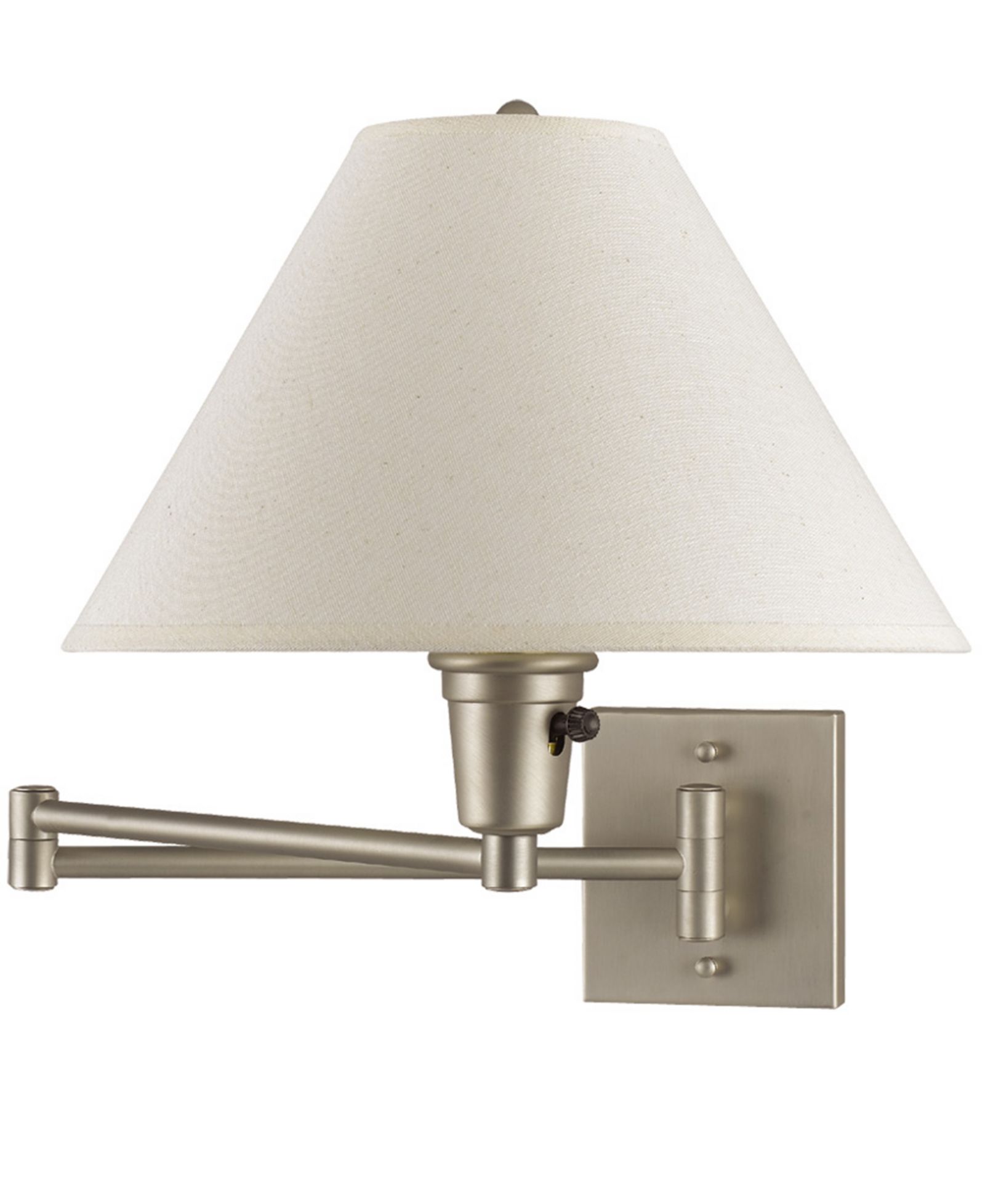 Cal Lighting Brushed Steel Swing Arm Wall Sconce