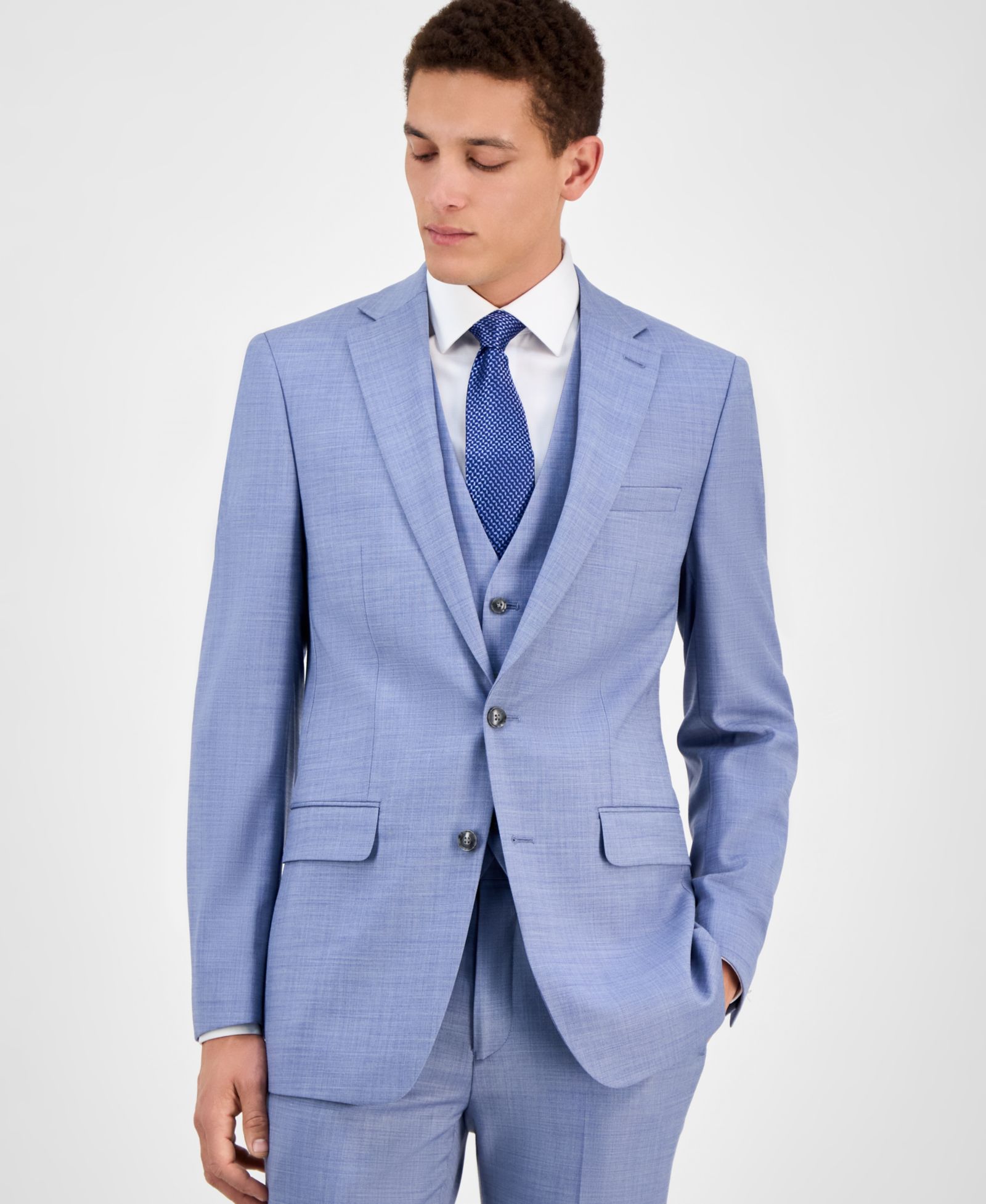 Calvin Klein Men's Slim-Fit Wool-Blend Stretch Suit Jackets