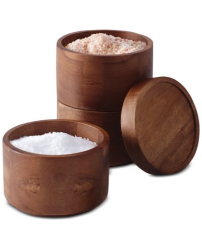 Rachael Ray Tools and Gadgets Wooden 3-Tier Stacking Salt Box