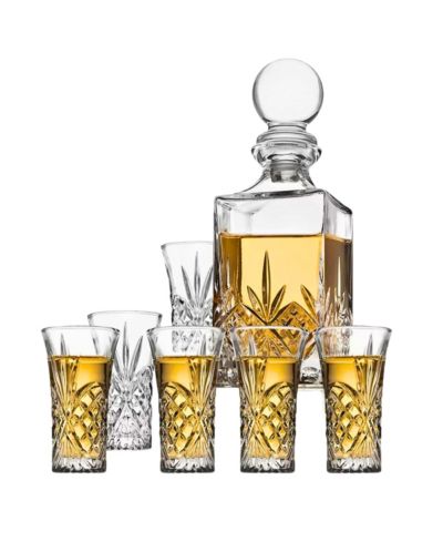 Godinger Dublin Crystal набор декантер и стаканы для спиртных напитков 7 предметов
