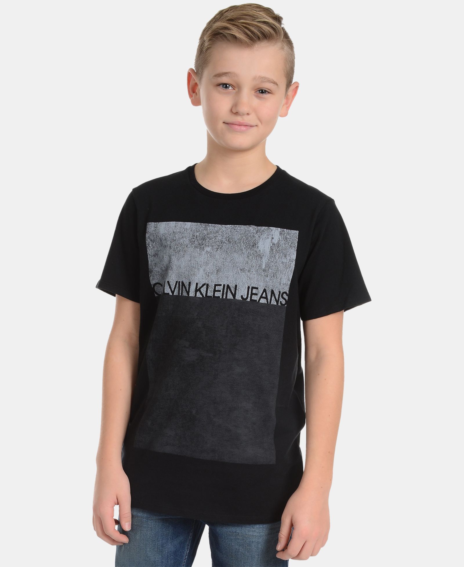 Calvin Klein Boys' 8-20 Graphic-Print Cotton T-Shirt