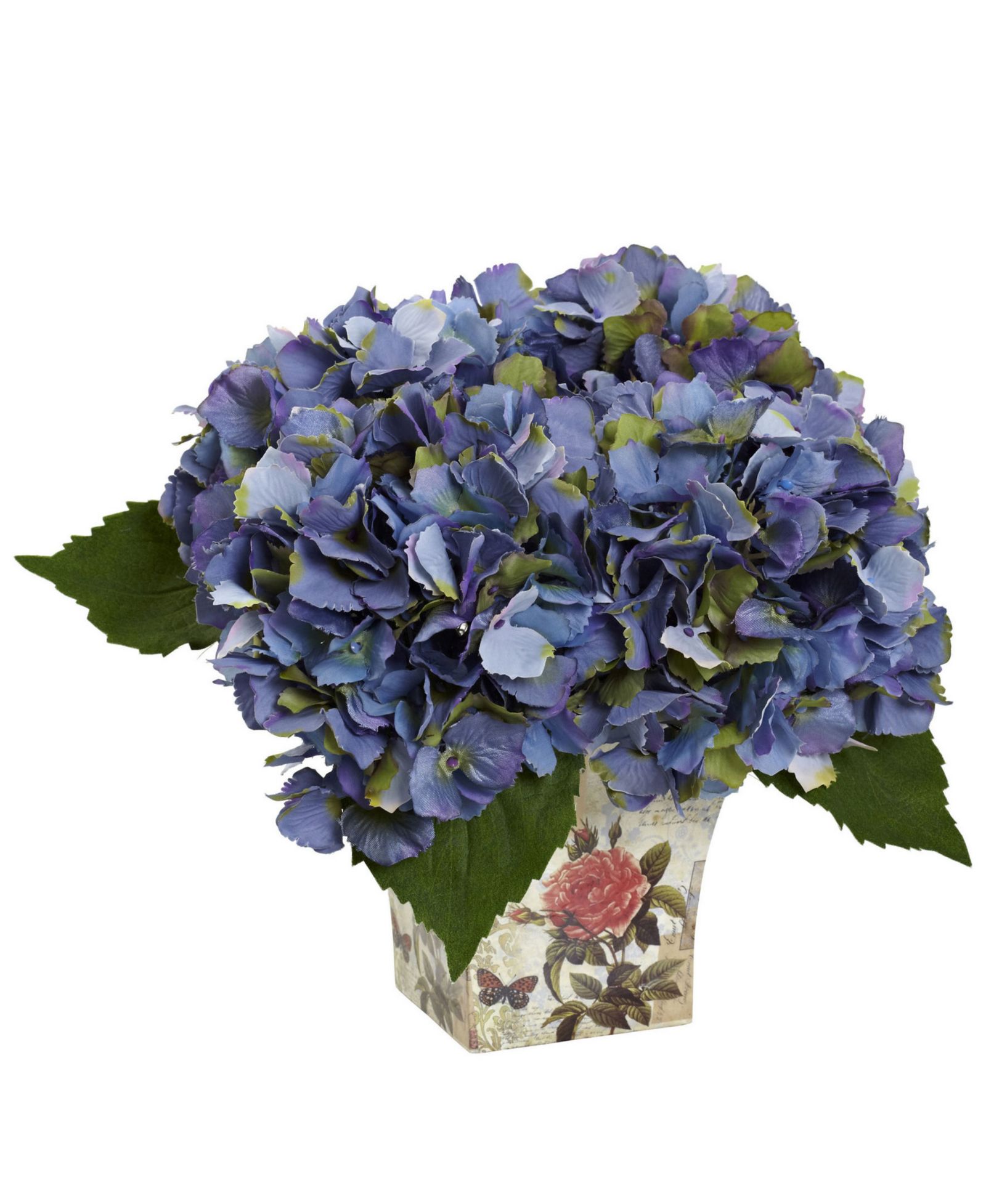 Nearly Natural Искусственная гортензия Blue Hydrangea в кашпо