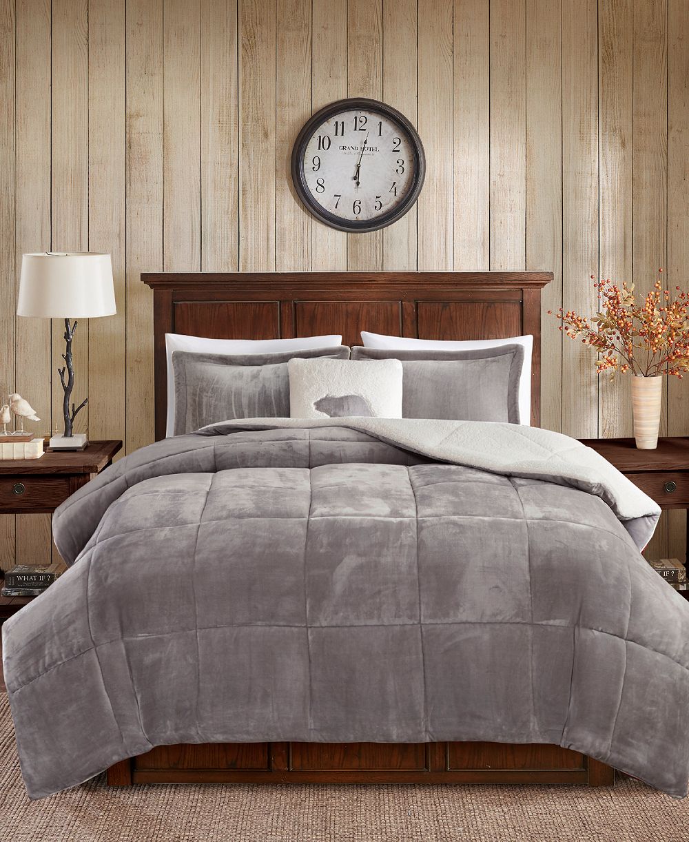 Woolrich Alton Plush to Sherpa Down Alternative 4-Pc. Comforter Set, Full/Queen