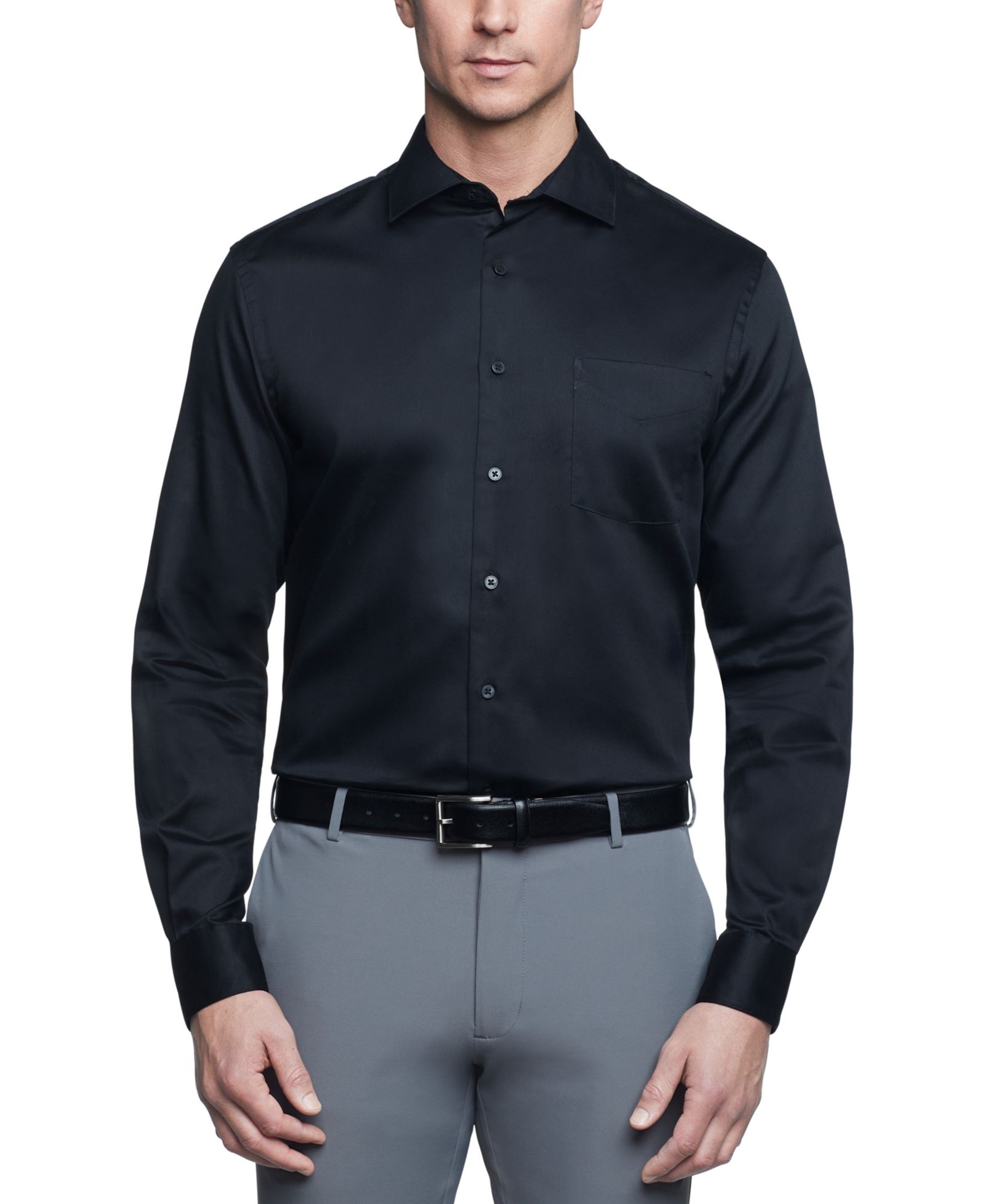 Van Heusen Мужская рубашка Regular-Fit Stretch Wrinkle-Free Sateen