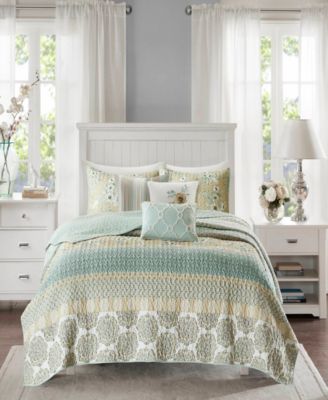 Madison Park Willa Комплект покрывала из сатина хлопка, 6 шт., King/California King