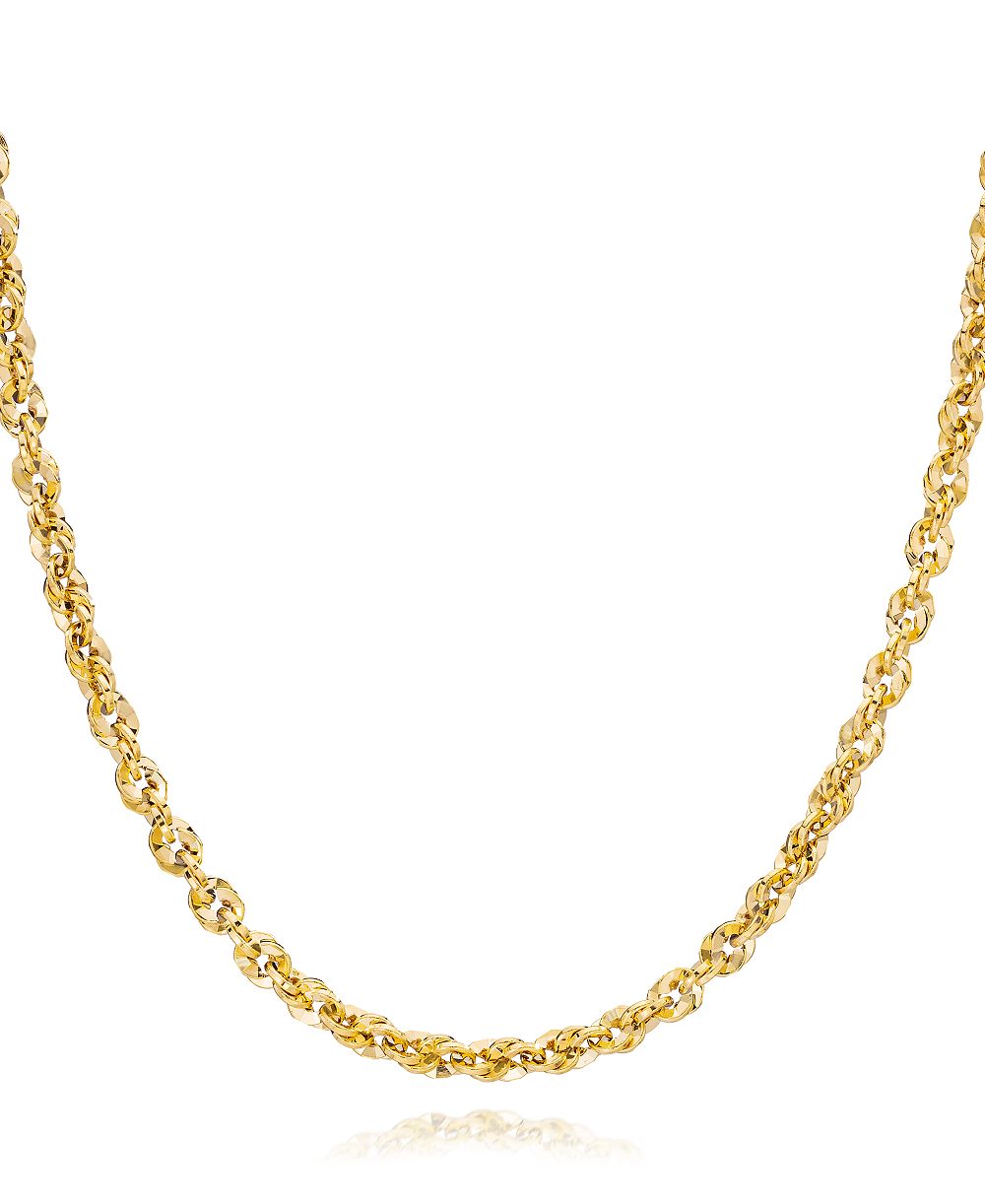 Ожерелье-цепочка Italian Gold Diamond Cut Rope, 20" в 14k Gold, Made in Italy