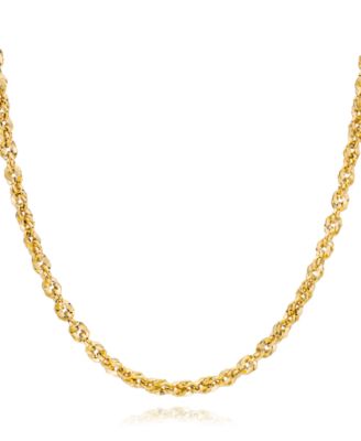 Ожерелье-цепочка Italian Gold Diamond Cut Rope, 20" в 14k Gold, Made in Italy