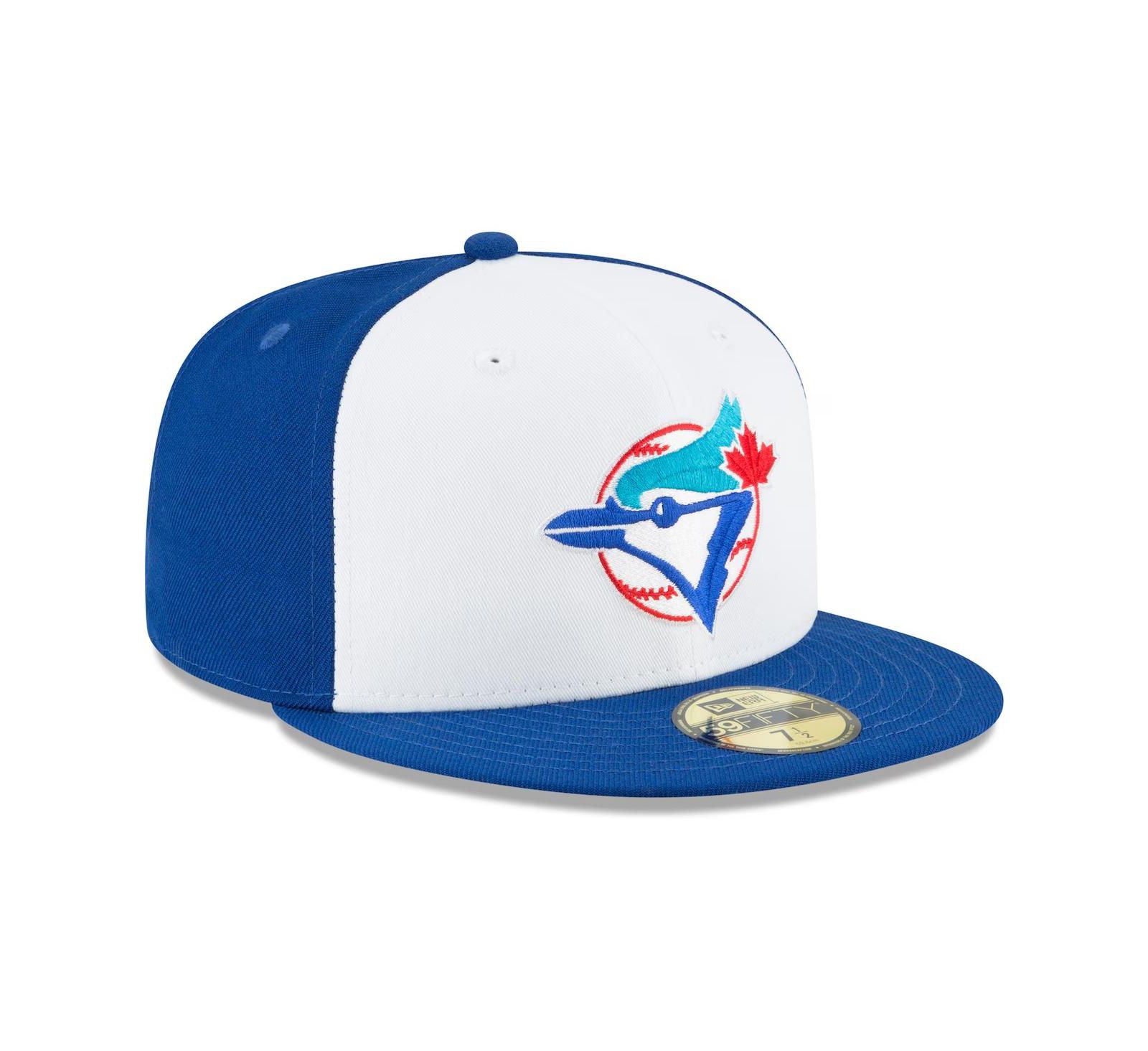 Мужская кепка New Era White Toronto Blue Jays Cooperstown Collection Wool 59FIFTY Fitted