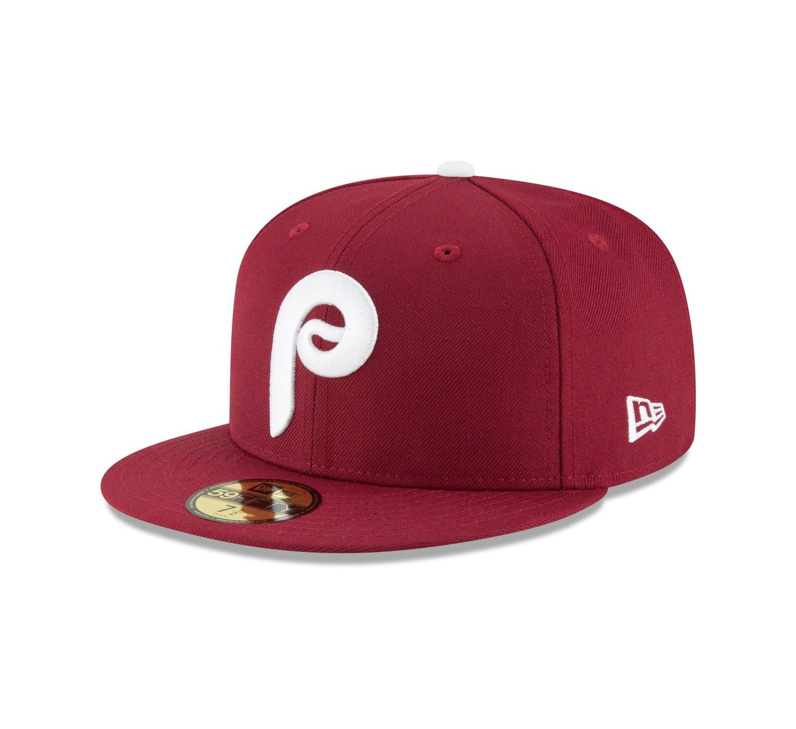 Men's New Era Maroon Philadelphia Phillies Cooperstown Collection Wool 59FIFTY Fitted Hat