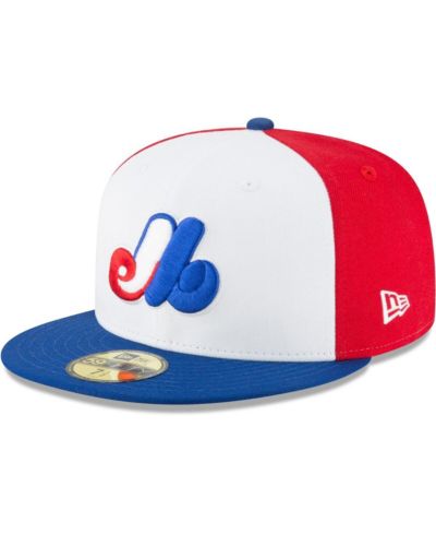 Мужская кепка New Era White Montreal Expos Cooperstown Collection Wool 59FIFTY Fitted