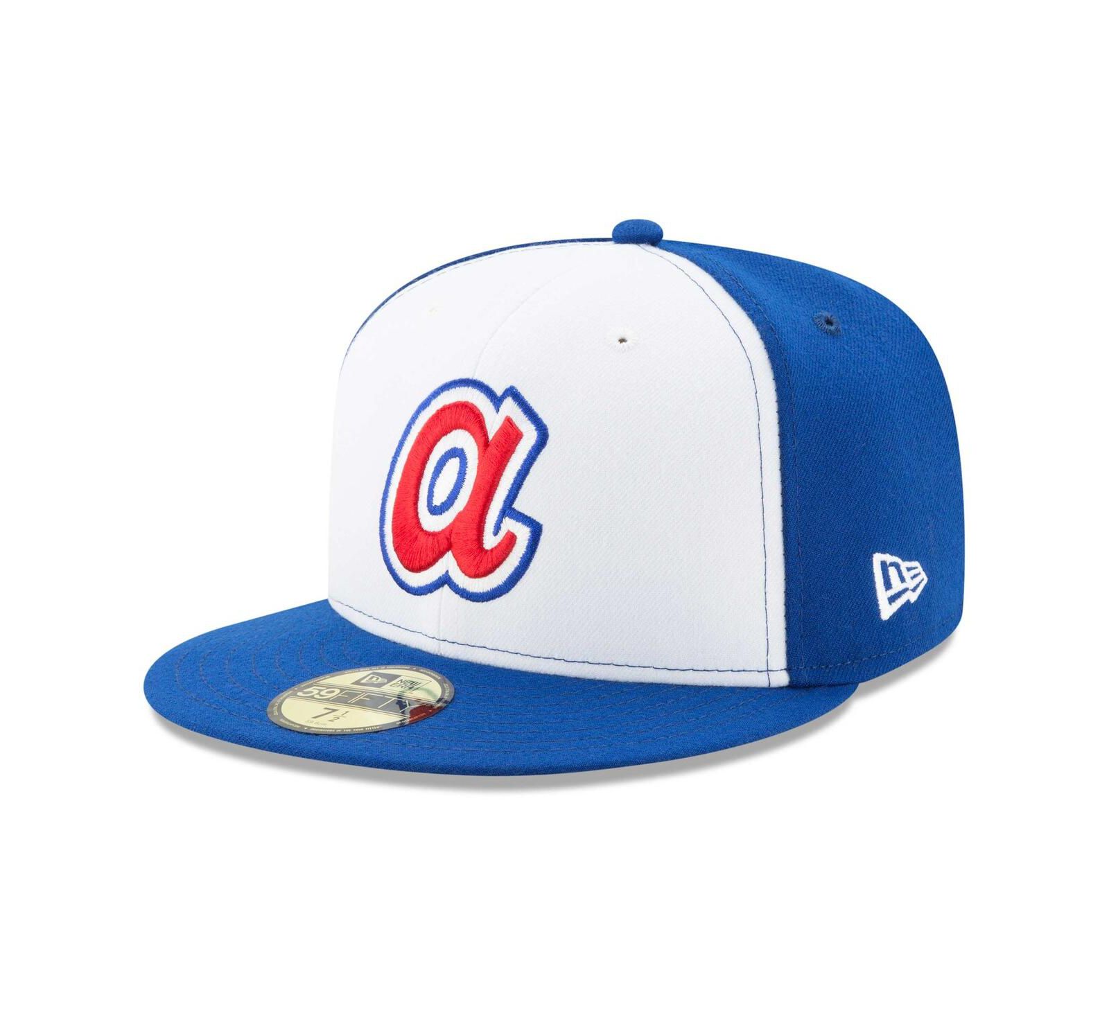 Мужская кепка New Era Atlanta Braves Cooperstown Collection 59FIFTY White, Royal