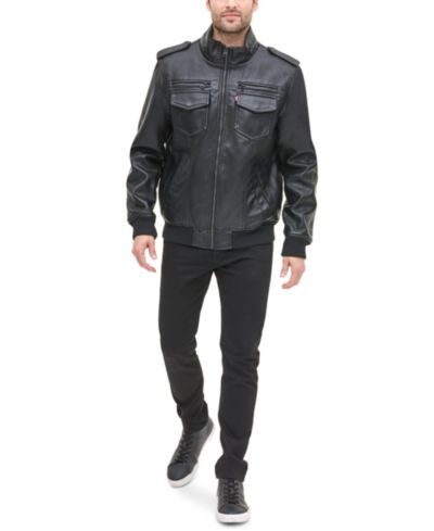Мужская бомбер-куртка Levi's® Sherpa Lined Faux Leather Aviator