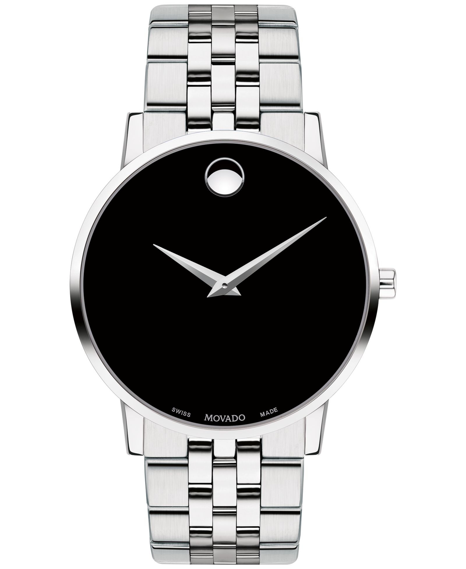 Мужские классические часы Movado Swiss Museum Classic Stainless Steel Bracelet, 40mm