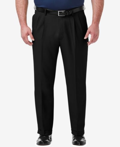 Мужские брюки Haggar Premium Comfort Stretch Classic-Fit Solid Pleated Dress Pants