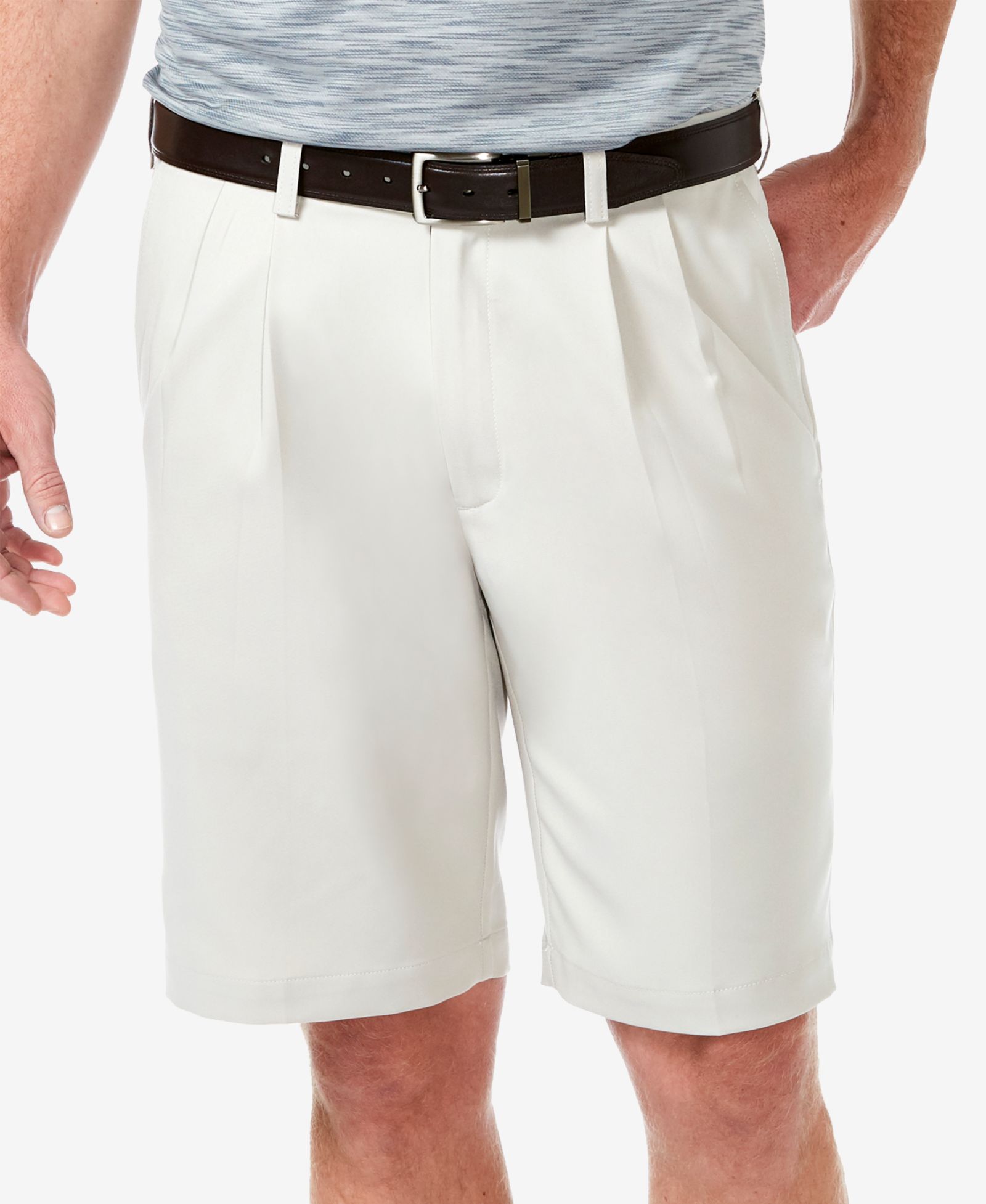 Haggar Men's Cool 18 PRO® Classic-Fit Stretch Pleated 9.5" Shorts