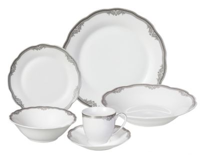 Lorren Home Trends Elizabeth 24 Pc. Dinnerware Set, Service for 4