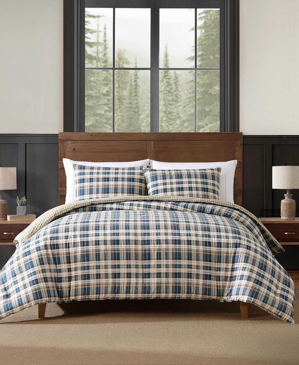 Eddie Bauer Port Gamble Dusted Indigo Comforter Set, King