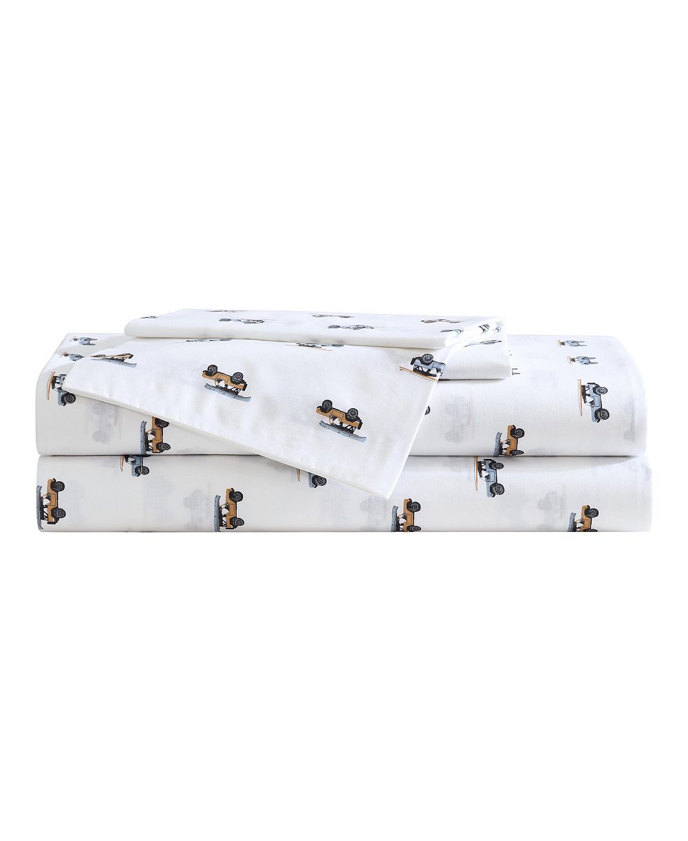 Комплект постельного белья Eddie Bauer Printed 200-Thread Count Cotton Percale 4-Pc. Set, Full