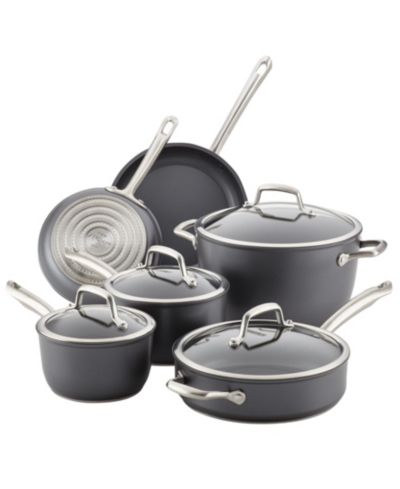 Anolon Accolade набор посуды с антипригарным покрытием, forged hard-anodized, 10-piece, Moonstone