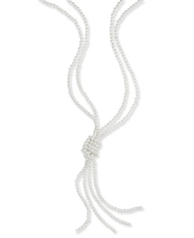 Ожерелье-лариат Charter Club Imitation Pearl Knotted 28" + 2" extender