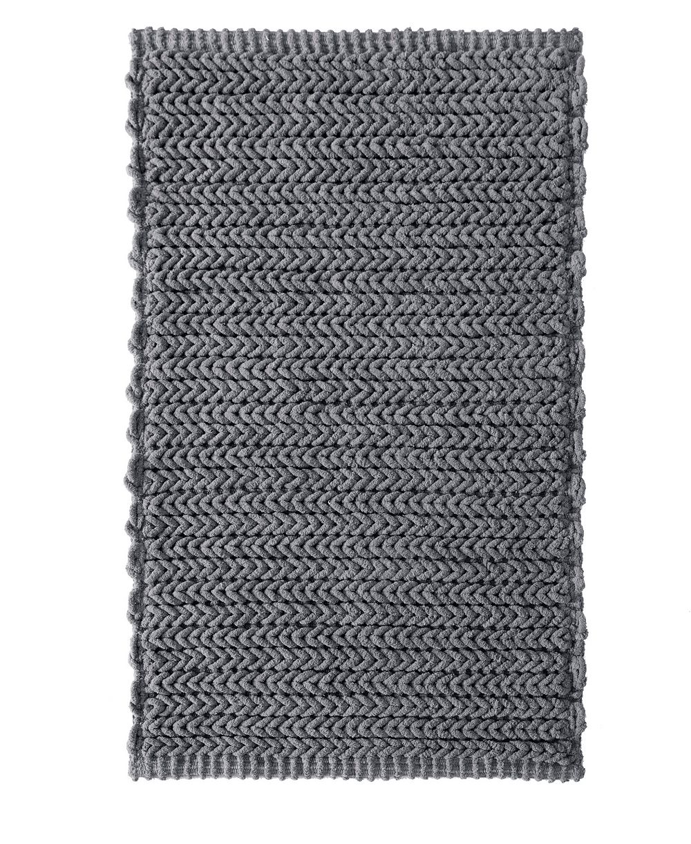 Madison Park Lasso Yarn-Dyed Cotton Chenille Bath Rug, 24" x 40"
