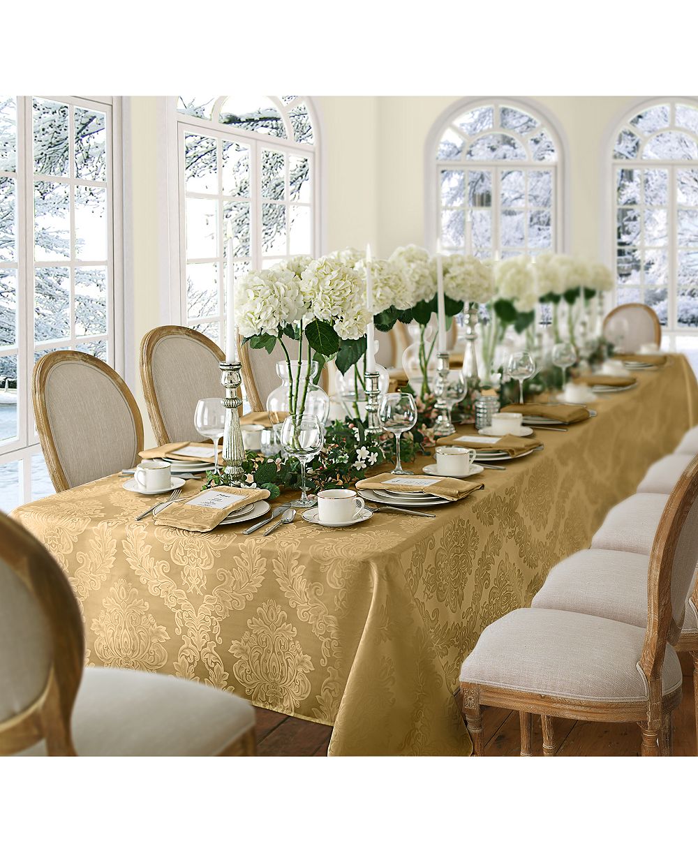 Elrene Barcelona Damask Oblong Tablecloth, 60" x 144"