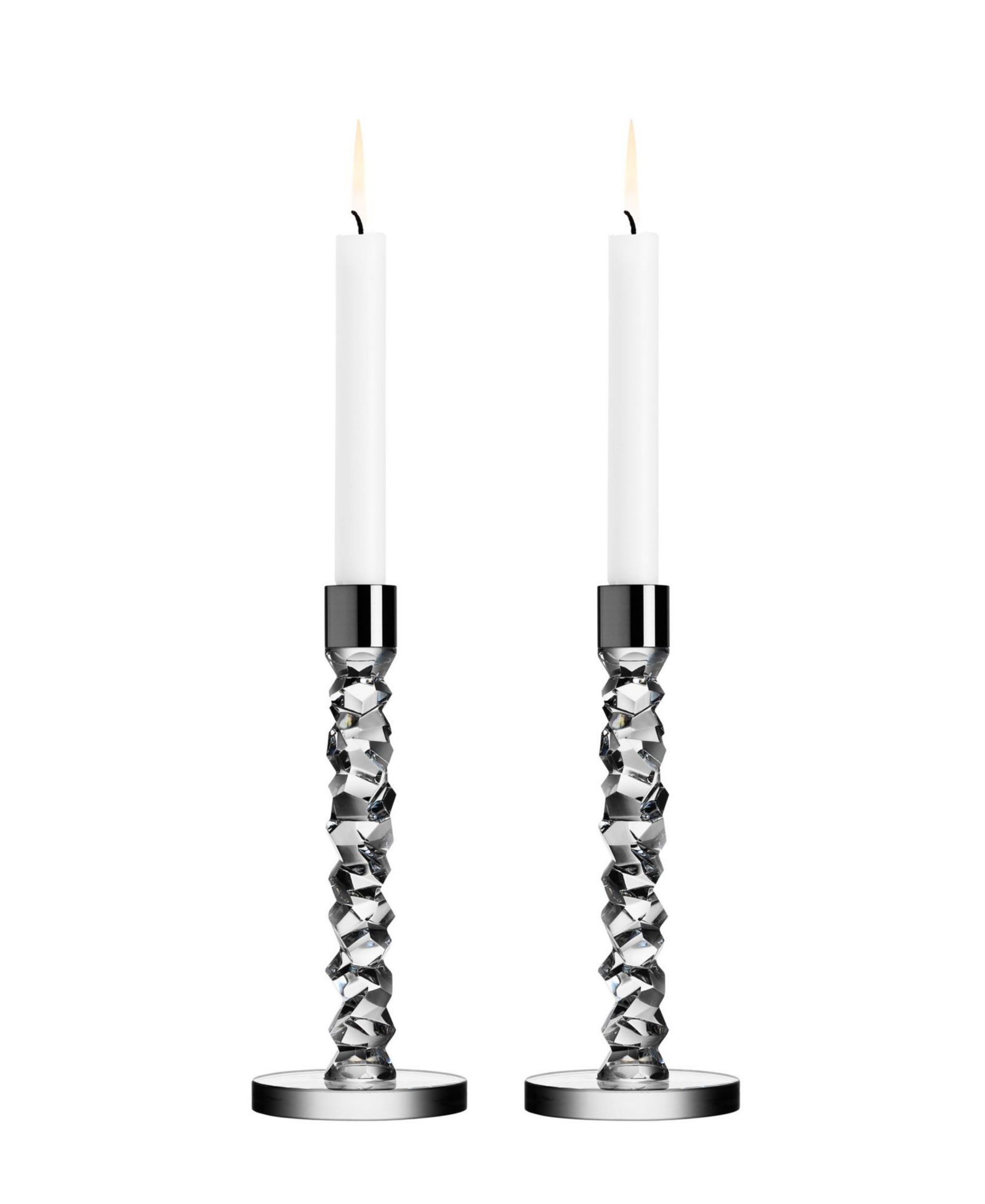 Парные подсвечники Orrefors Carat Small