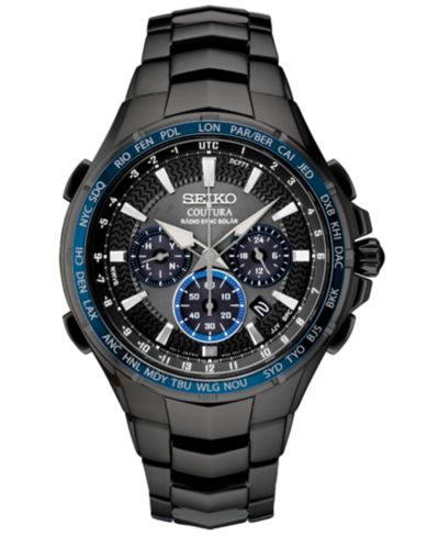 Мужские часы Seiko Coutura Black Stainless Steel Bracelet 44.5mm