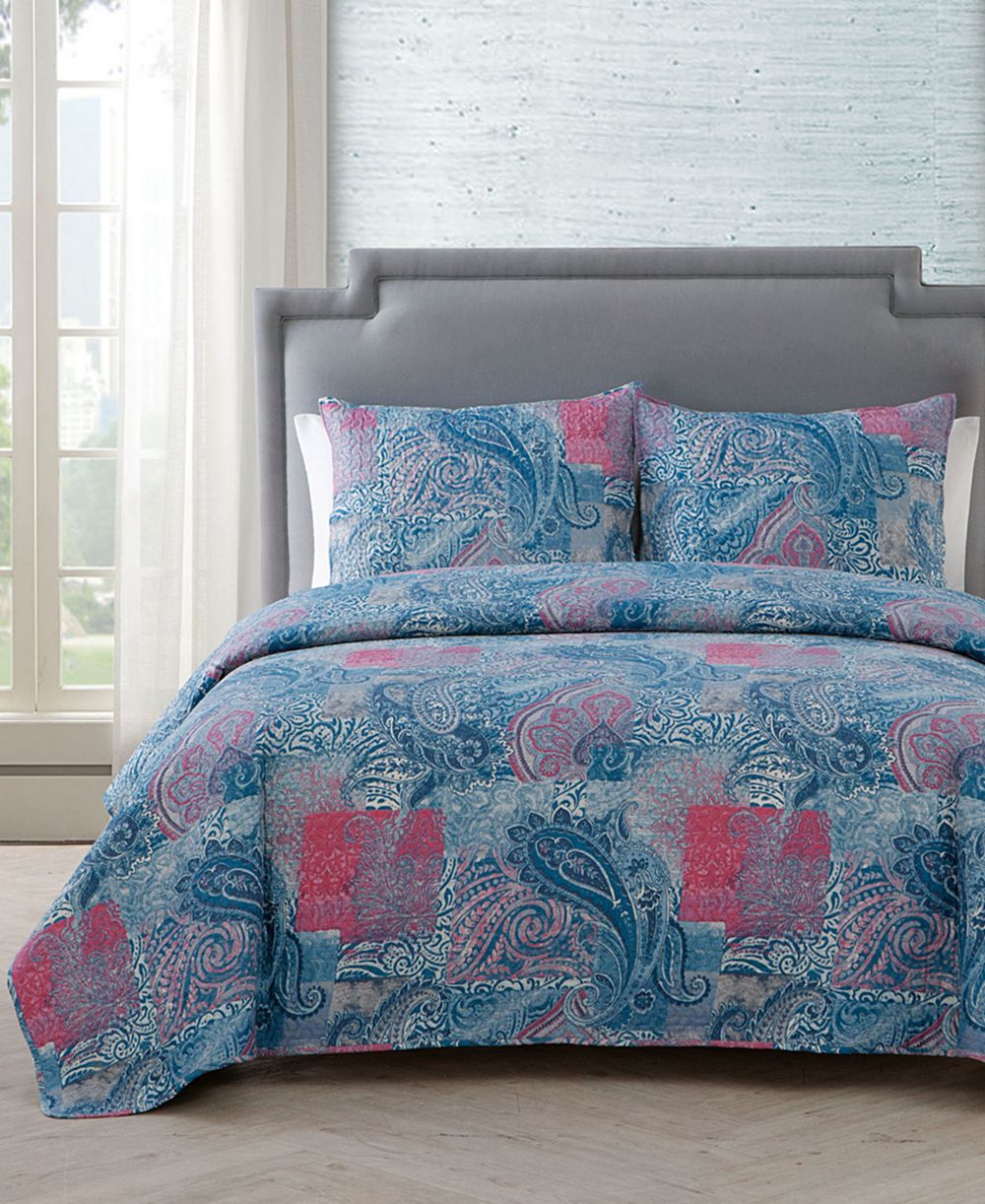 VCNY Home Ava Paisley 3-Pc. Quilt Set, King