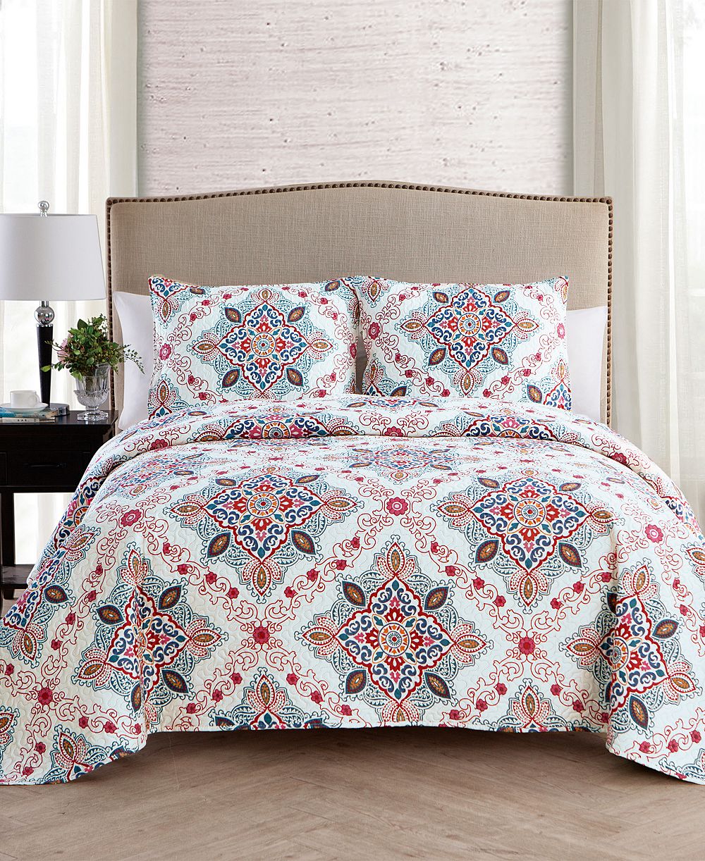VCNY Home Wyndham 3-Pc. Medallion Quilt Set, Full/Queen