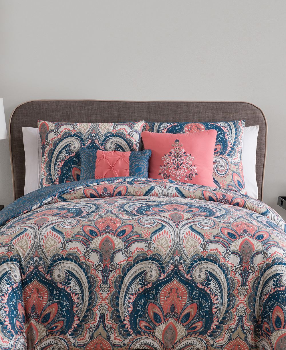 VCNY Home Casa Real Damask Reversible 4-Pc. Comforter Set, Full/Queen