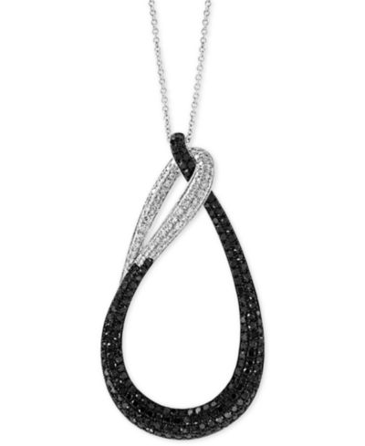 Подвеска-кулон EFFY® Diamond Loop 18" (1 ct. t.w.) в белом золоте 14k