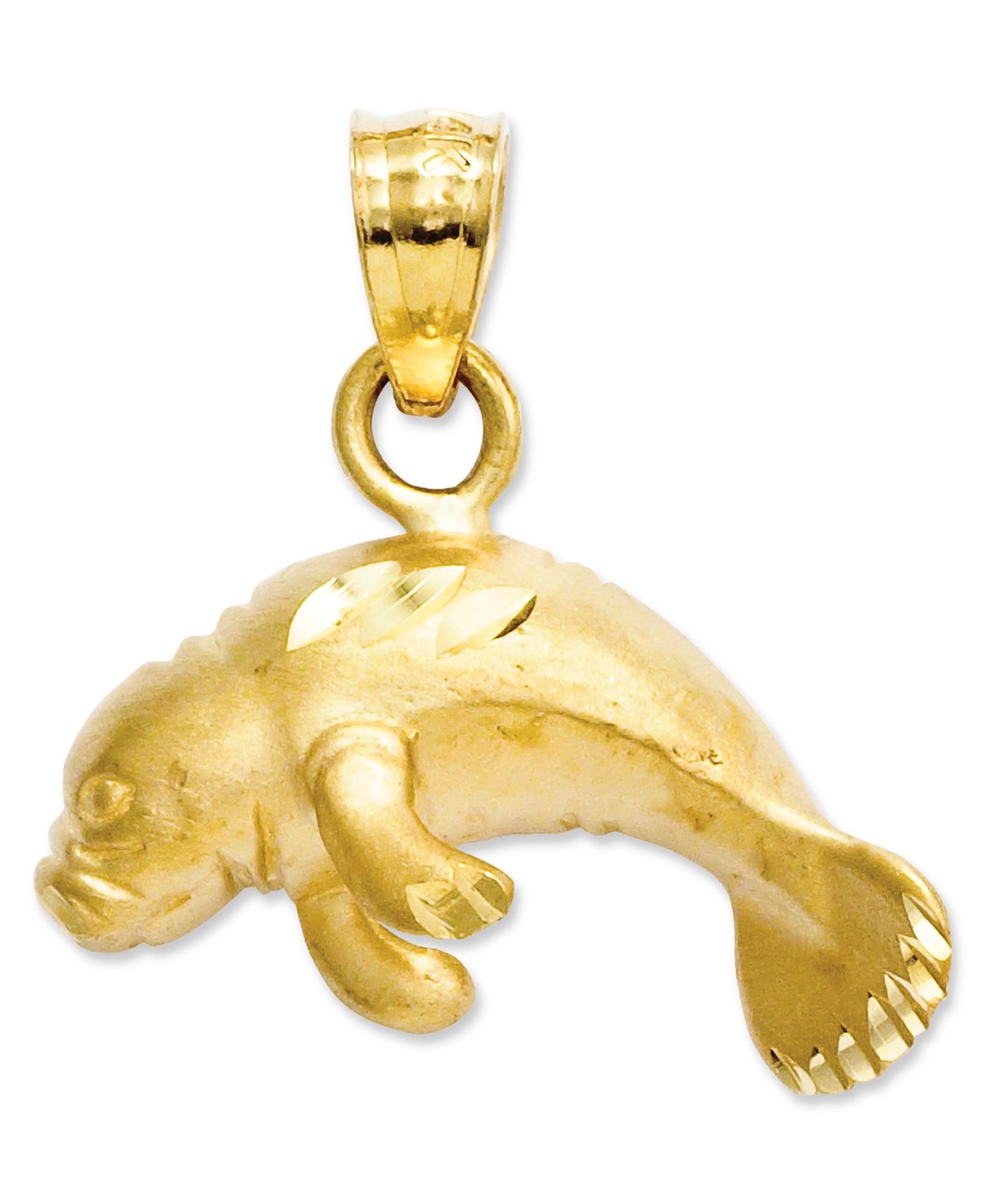 Подвеска 14k Gold Charm, Manatee
