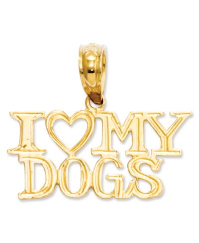 Macy's Подвеска I Heart My Dogs из 14k Gold