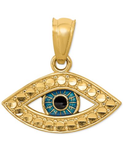 Набор амулетов Evil Eye, 14k Gold и эмаль