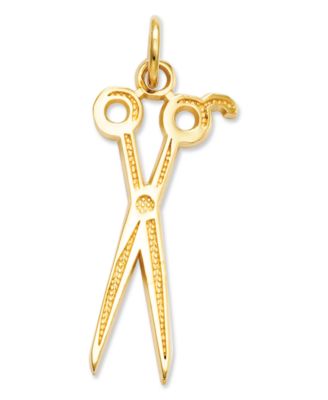 Золотой кулон-ножницы 14k Gold Charm
