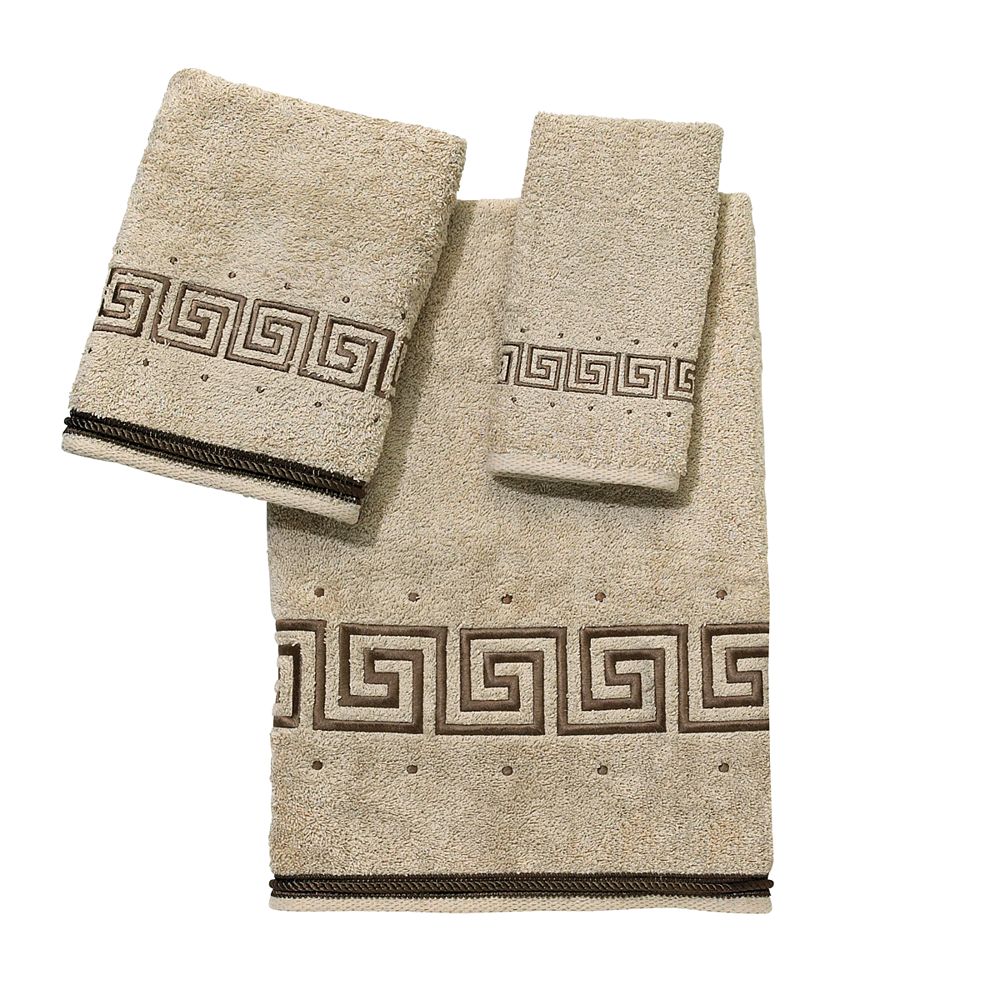 Вышитое полотенце для рук Avanti Pre Athena Greek Key, 16" x 30"