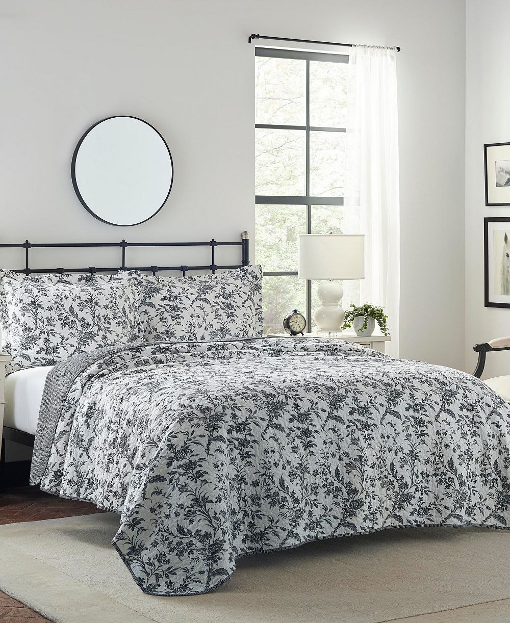 Laura Ashley Amberley Cotton Reversible 2-Pc. Quilt Set, Twin
