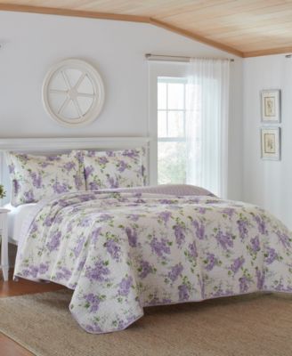 Комплект из 3 предметов: двустороннее одеяло Laura Ashley Keighley, хлопок, размер Full/Queen