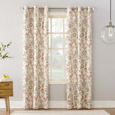 Штора Jorah Botanical Print с термоизоляцией и люверсами