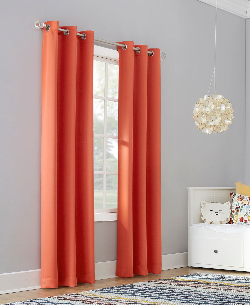 Sun Zero Riley Kids Bedroom Blackout Grommet Curtain Panel, 40" x 84