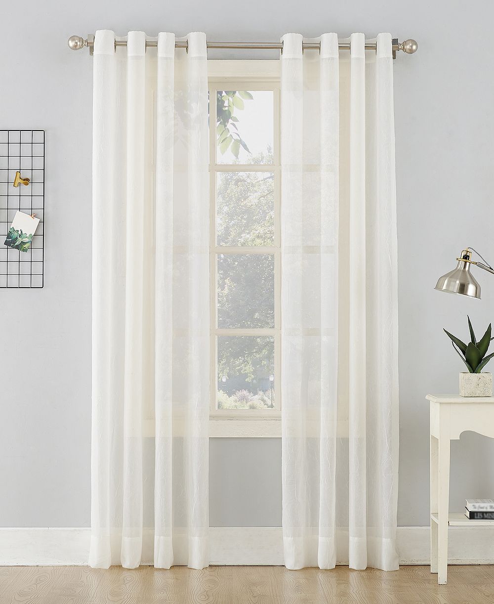 Штора No. 918 Crushed Sheer Voile Grommet Curtain Panel