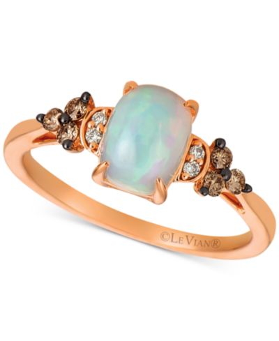 Кольцо Le Vian® Opal (5/8 ct. t.w.) & Diamond (1/6 ct. t.w.) в 14k розовом золоте
