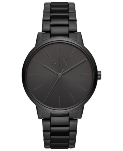 Men's Black Stainless Steel Bracelet Watch 42mm