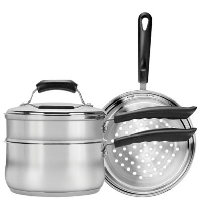 Range Kleen 3qt Stainless Steel Covered Double Boiler and Steamer Set